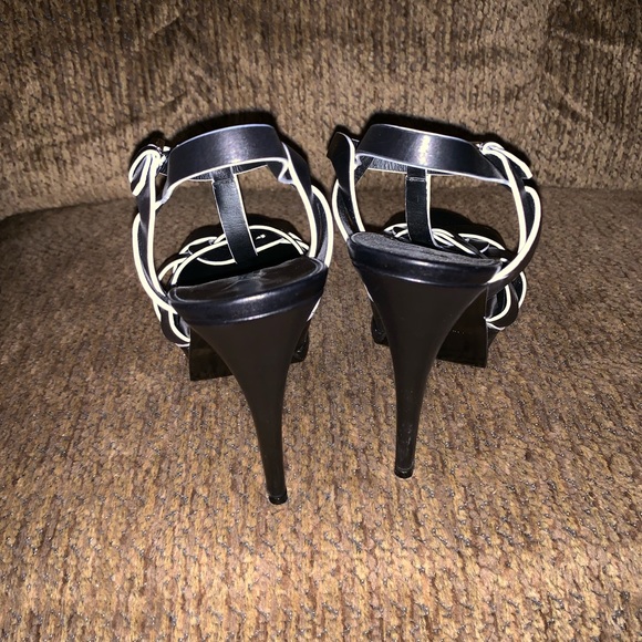 Saint Laurent Black and White Heels - Picture 3 of 12